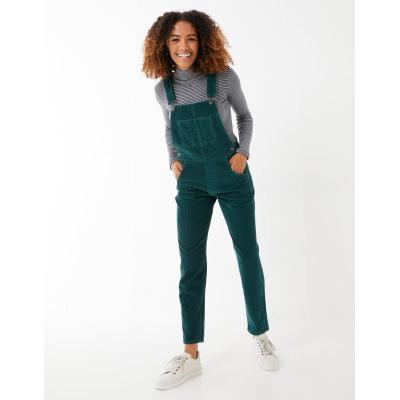 Lewes Cord Dungarees Teal Green